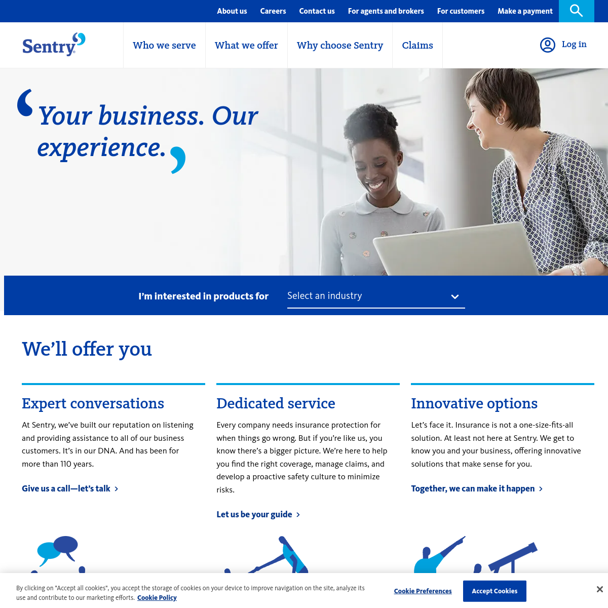 Sentry Insurance Group Website Preview