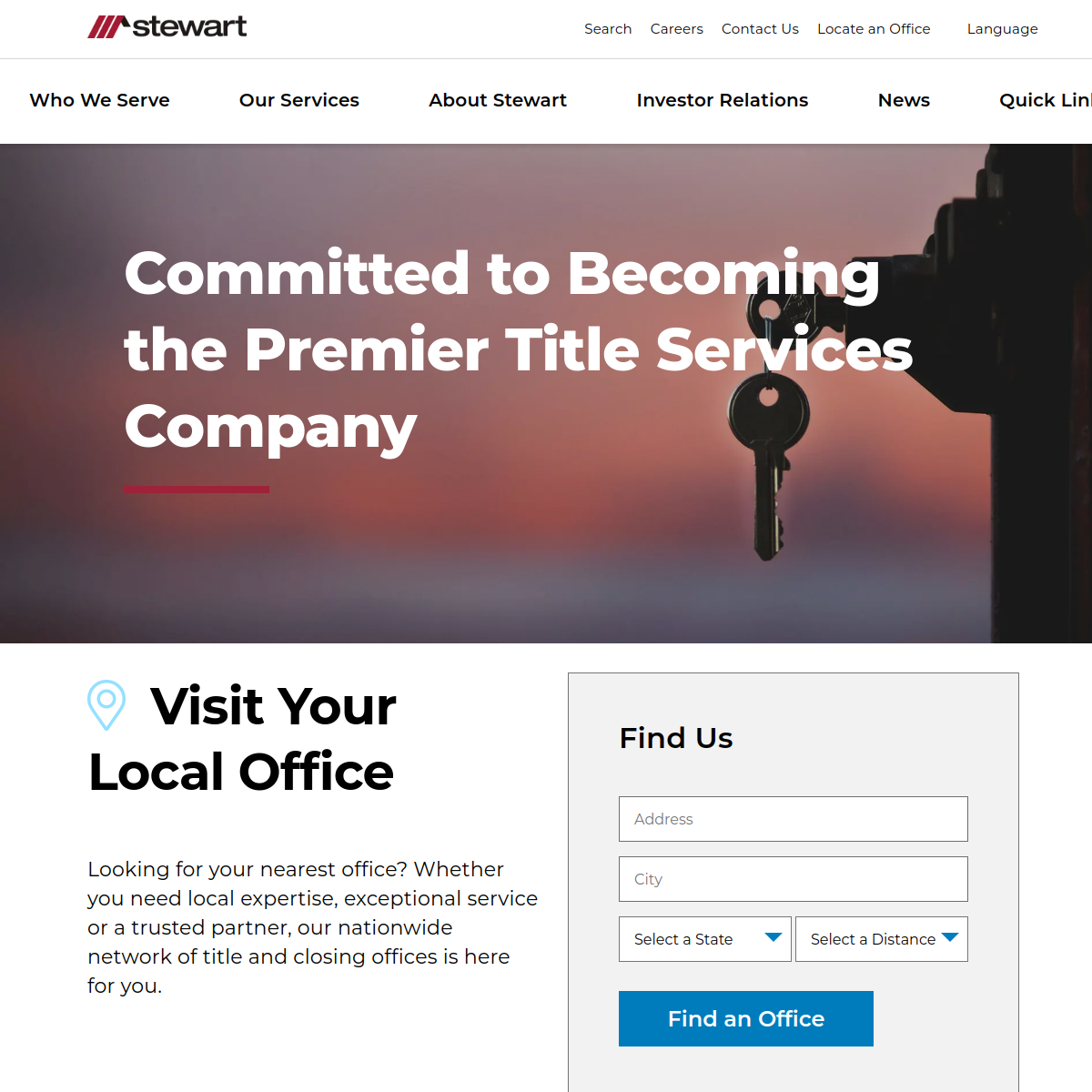 Stewart Information Services Website Preview