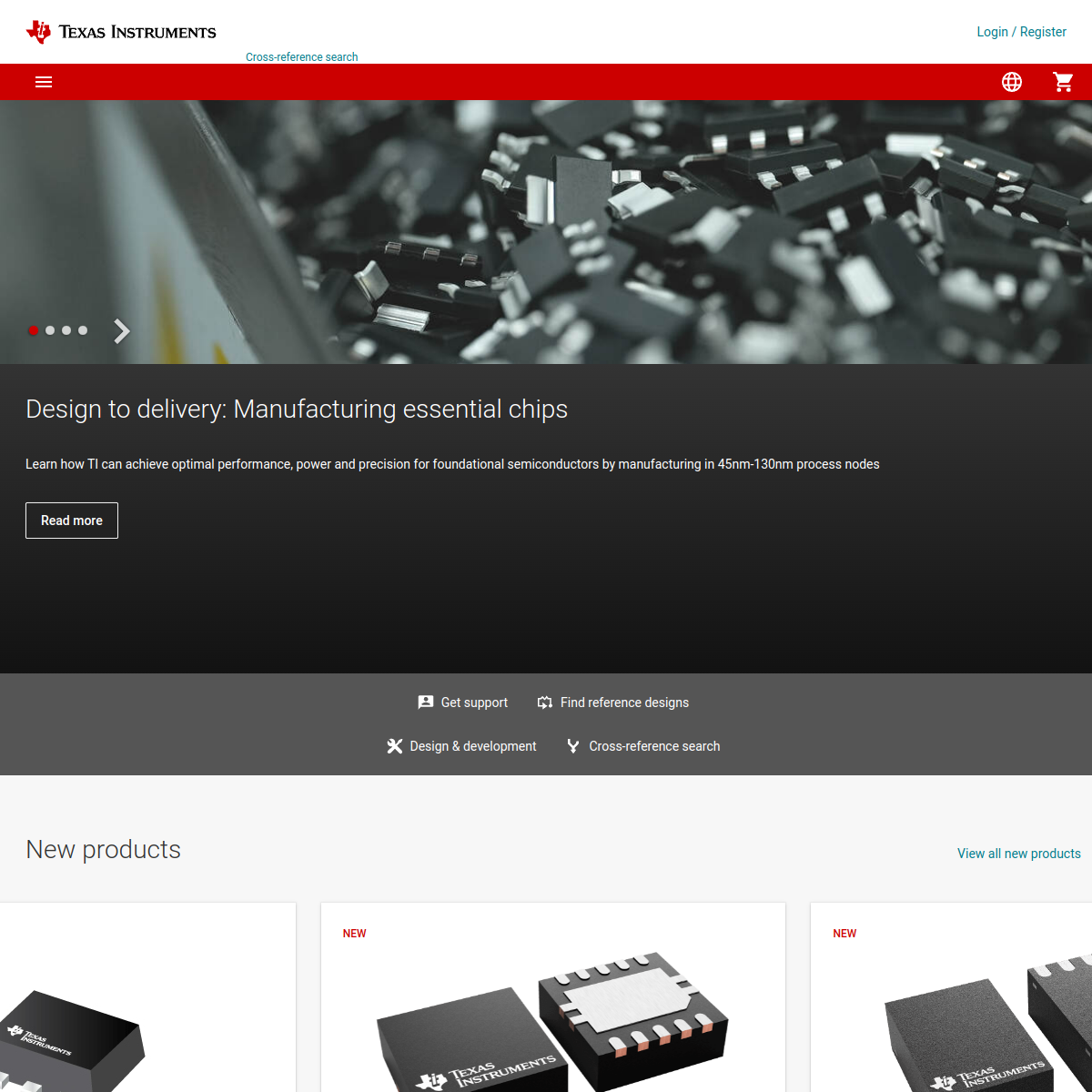 Texas Instruments Website Preview