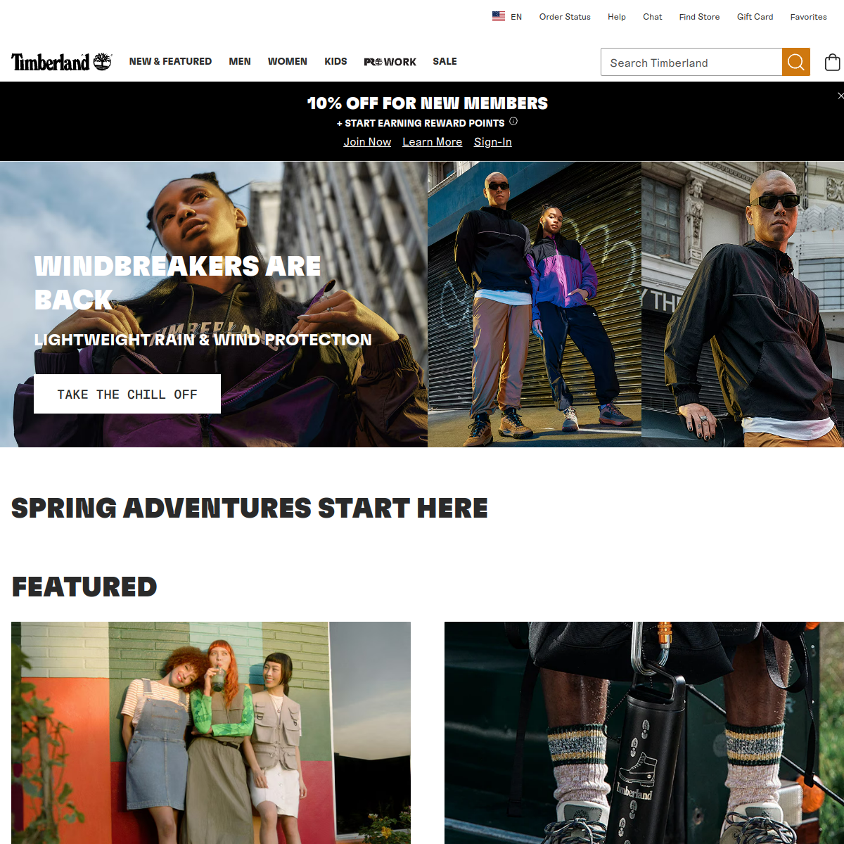 Timberland Website Preview