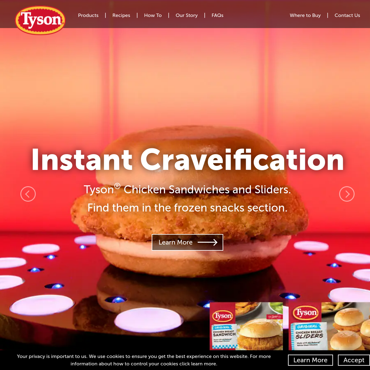 Tyson Foods Website Preview