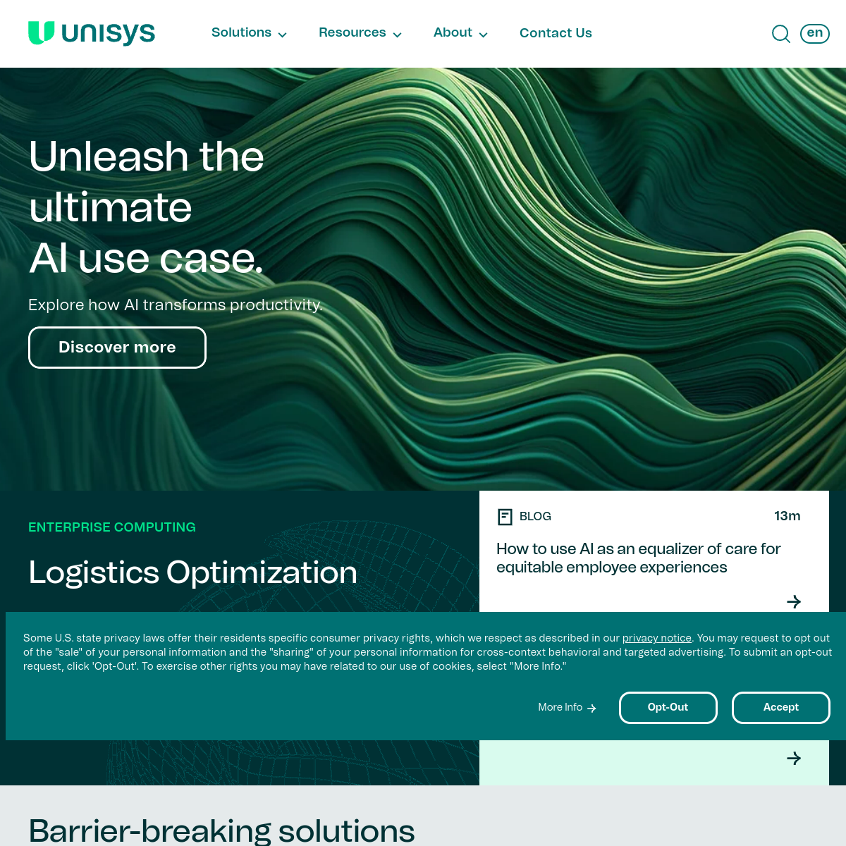Unisys Website Preview