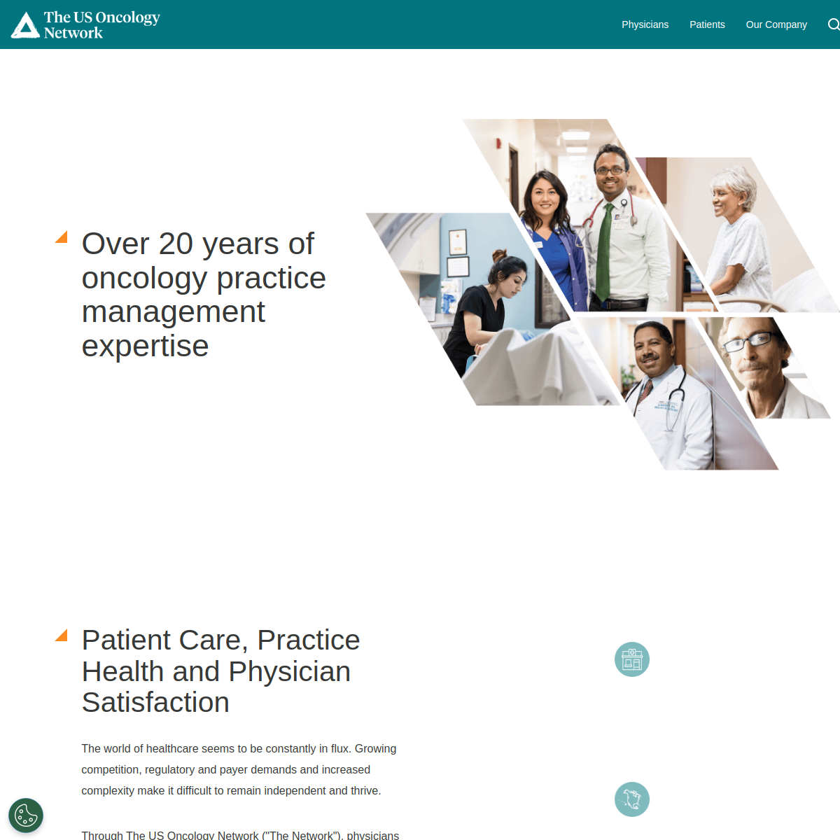 US Oncology Website Preview