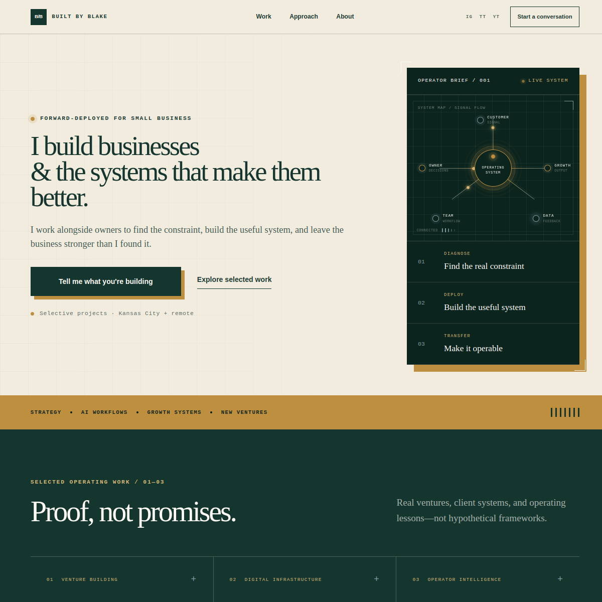Built by Blake desktop website preview