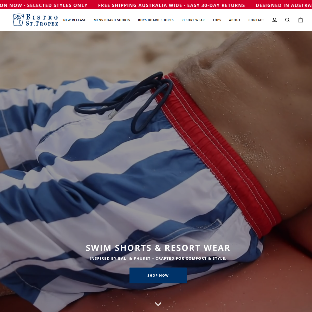 Bistro St Tropez website