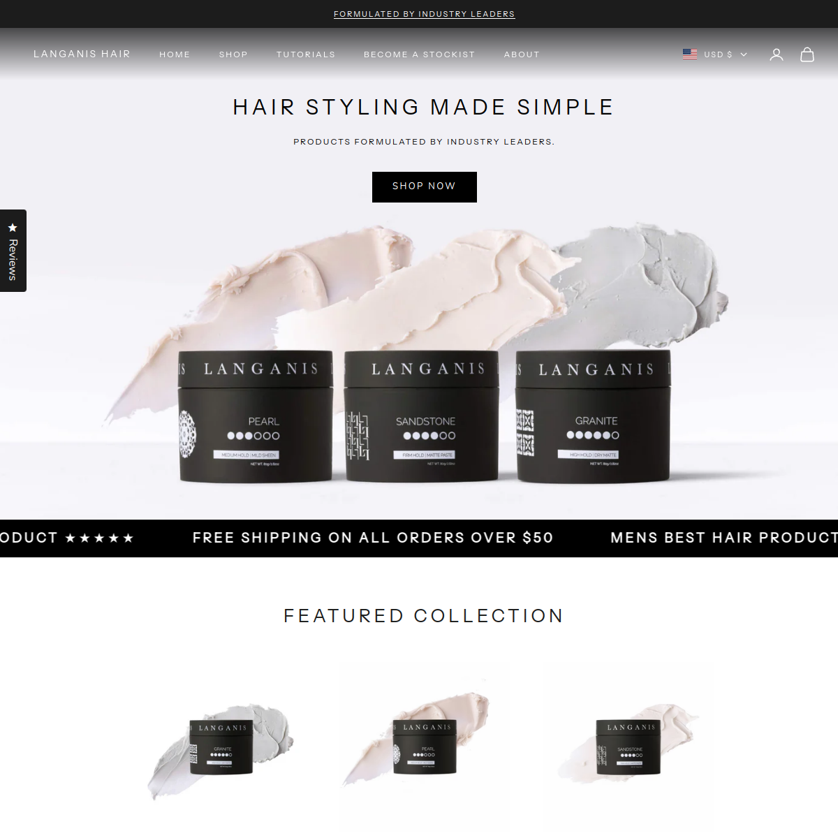 Langanis Hair website