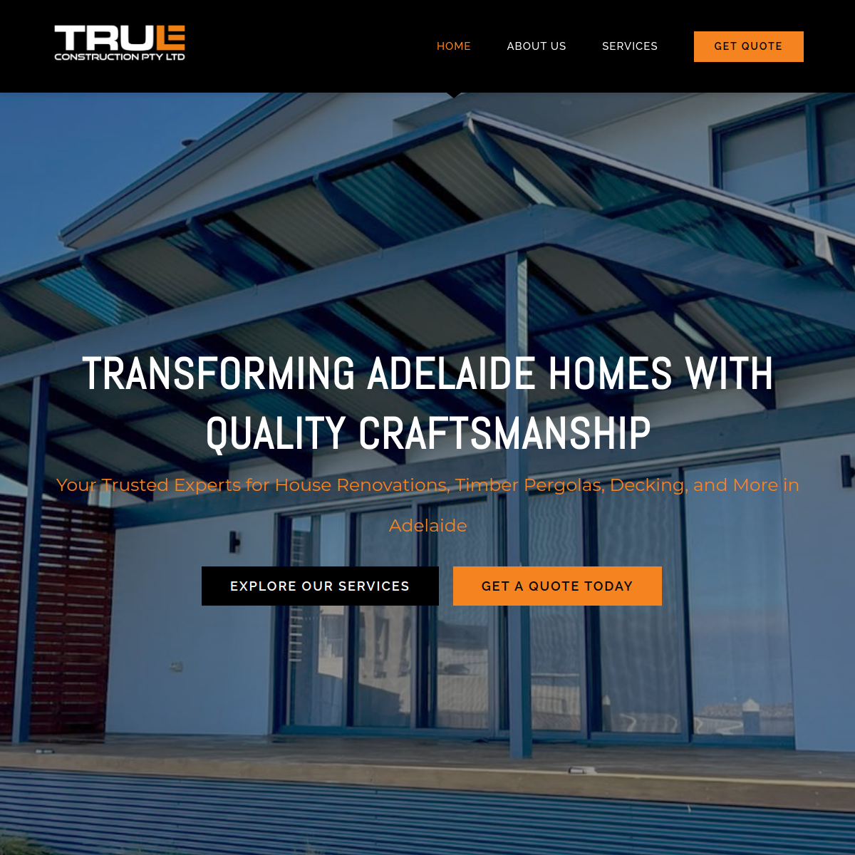 True Construction website