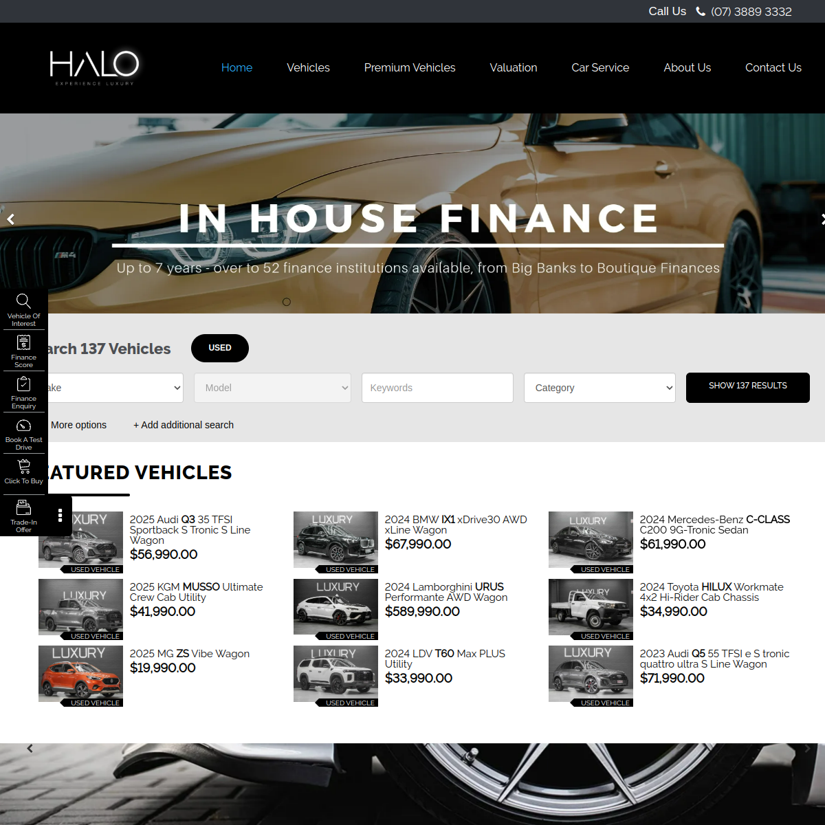 Halo Motors website