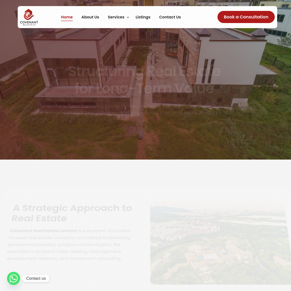 Covenant Real Estate website screenshot