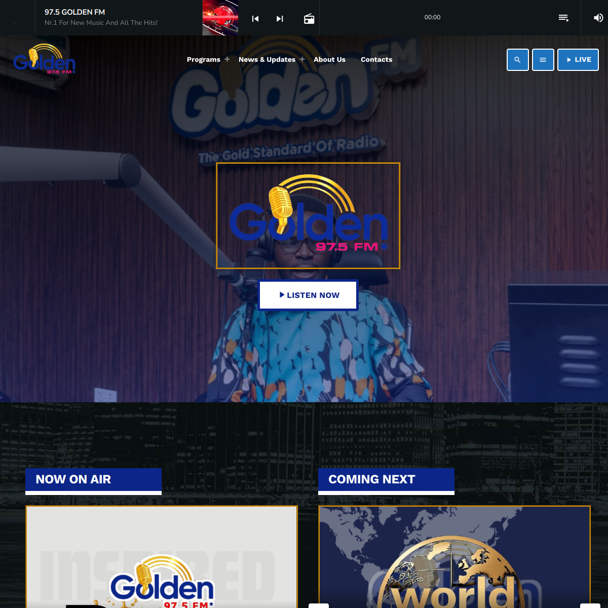 Golden FM Yenagoa website screenshot