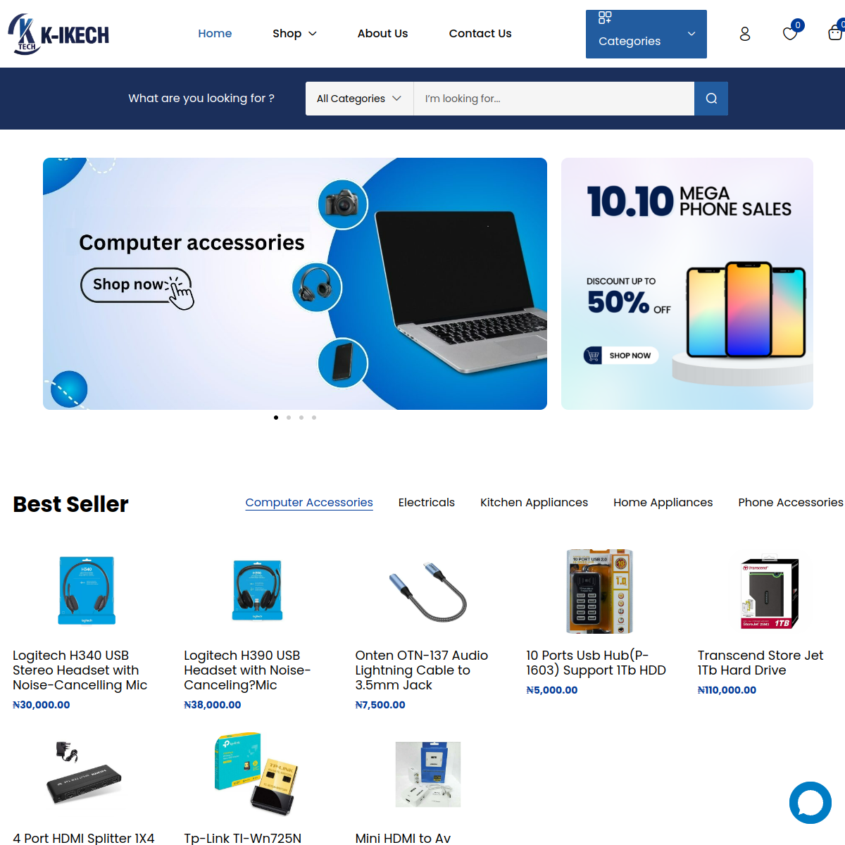KTech Stuffs website screenshot