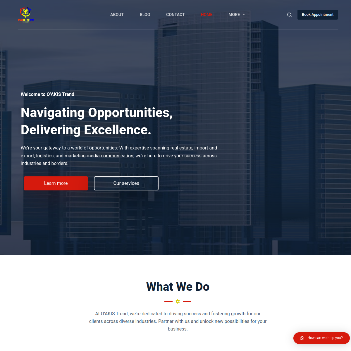 Oakis Trend website screenshot
