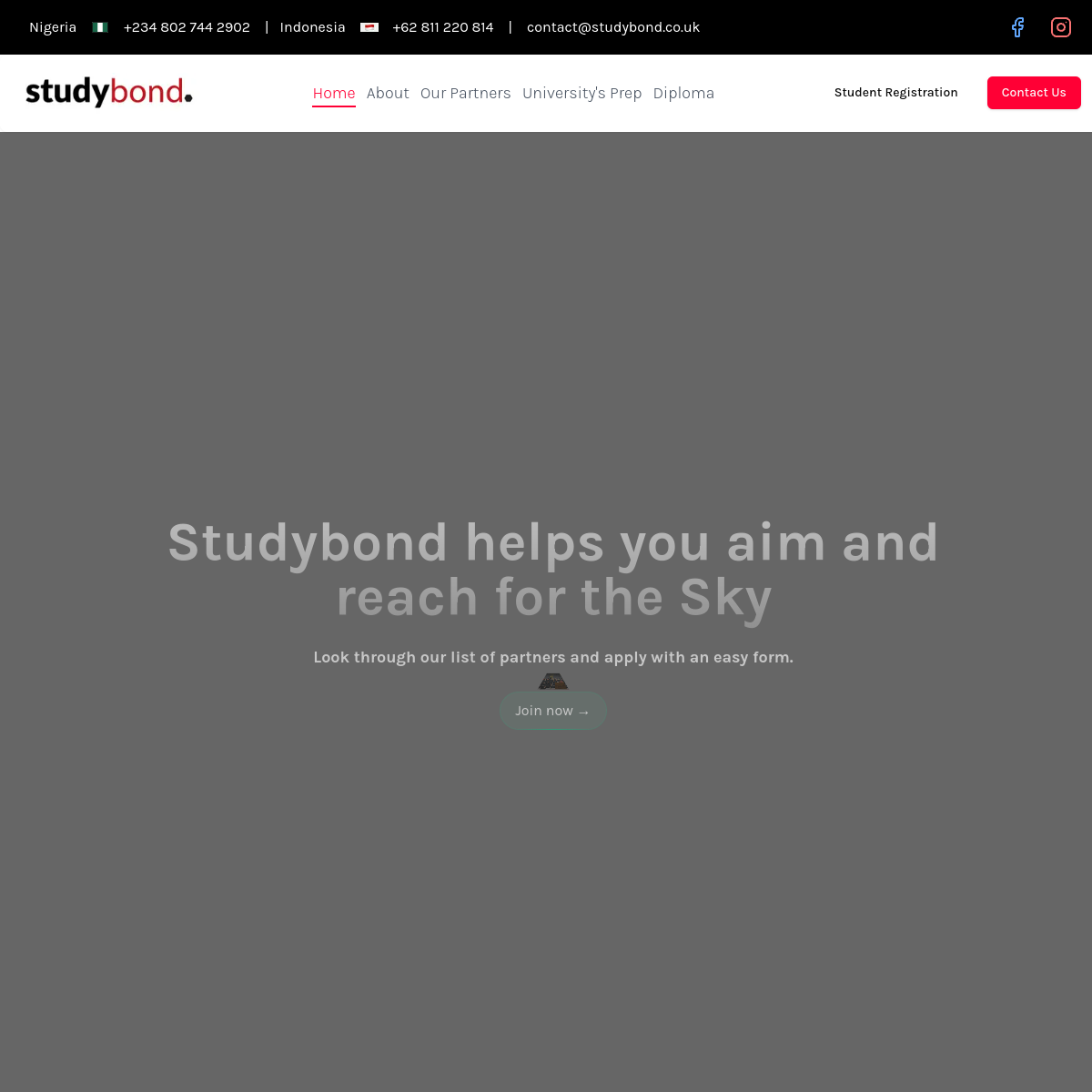 StudyBond website screenshot