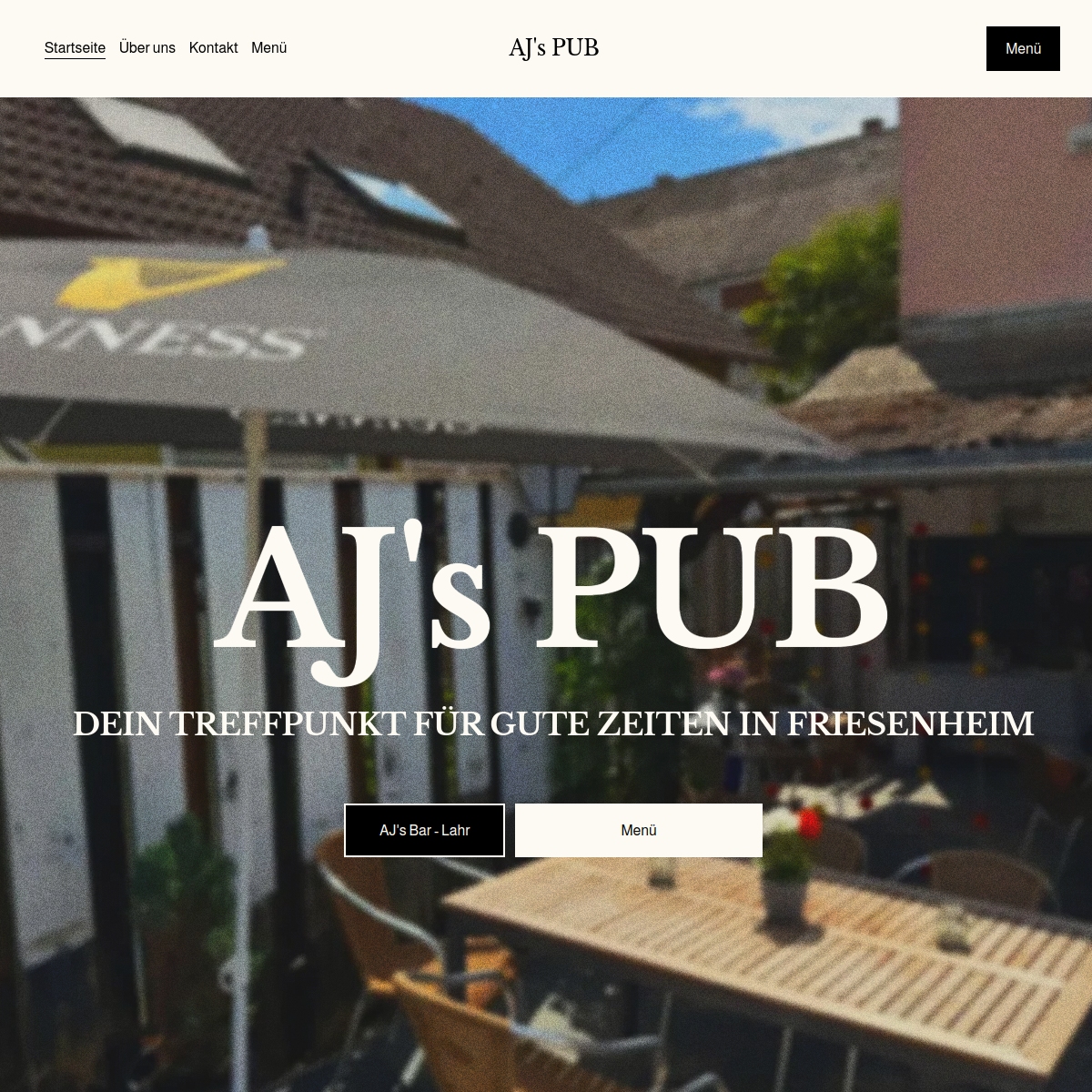 Vorschau der Website von AJ's PUB