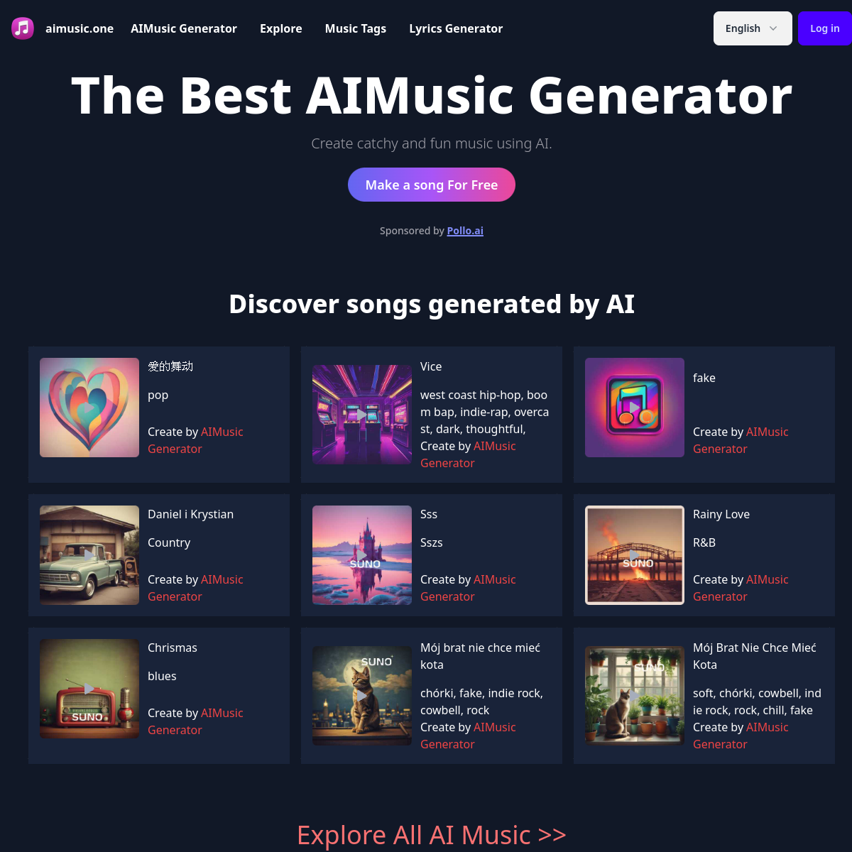 Aimusic.one Free AI Music Generator