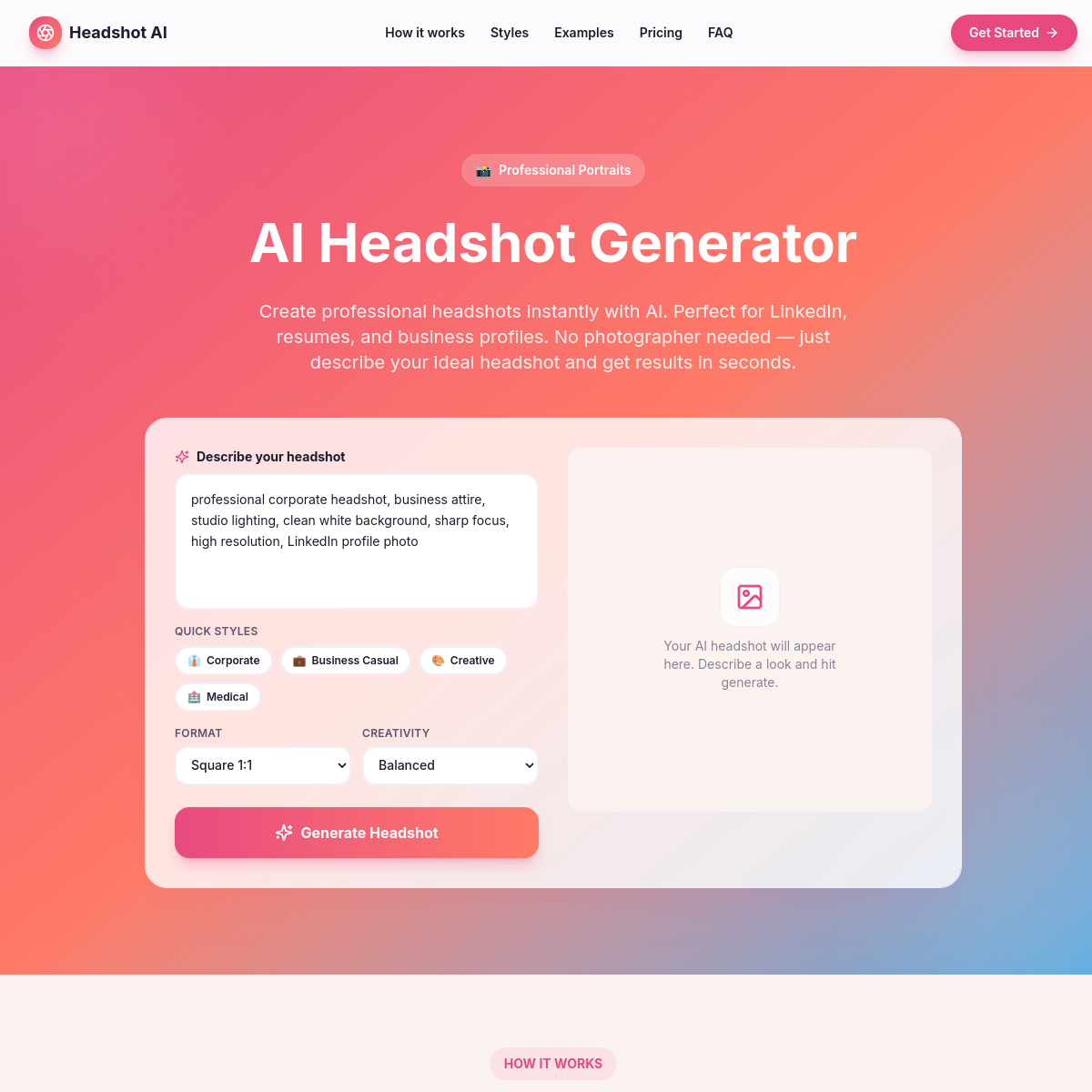 Headshot Generator