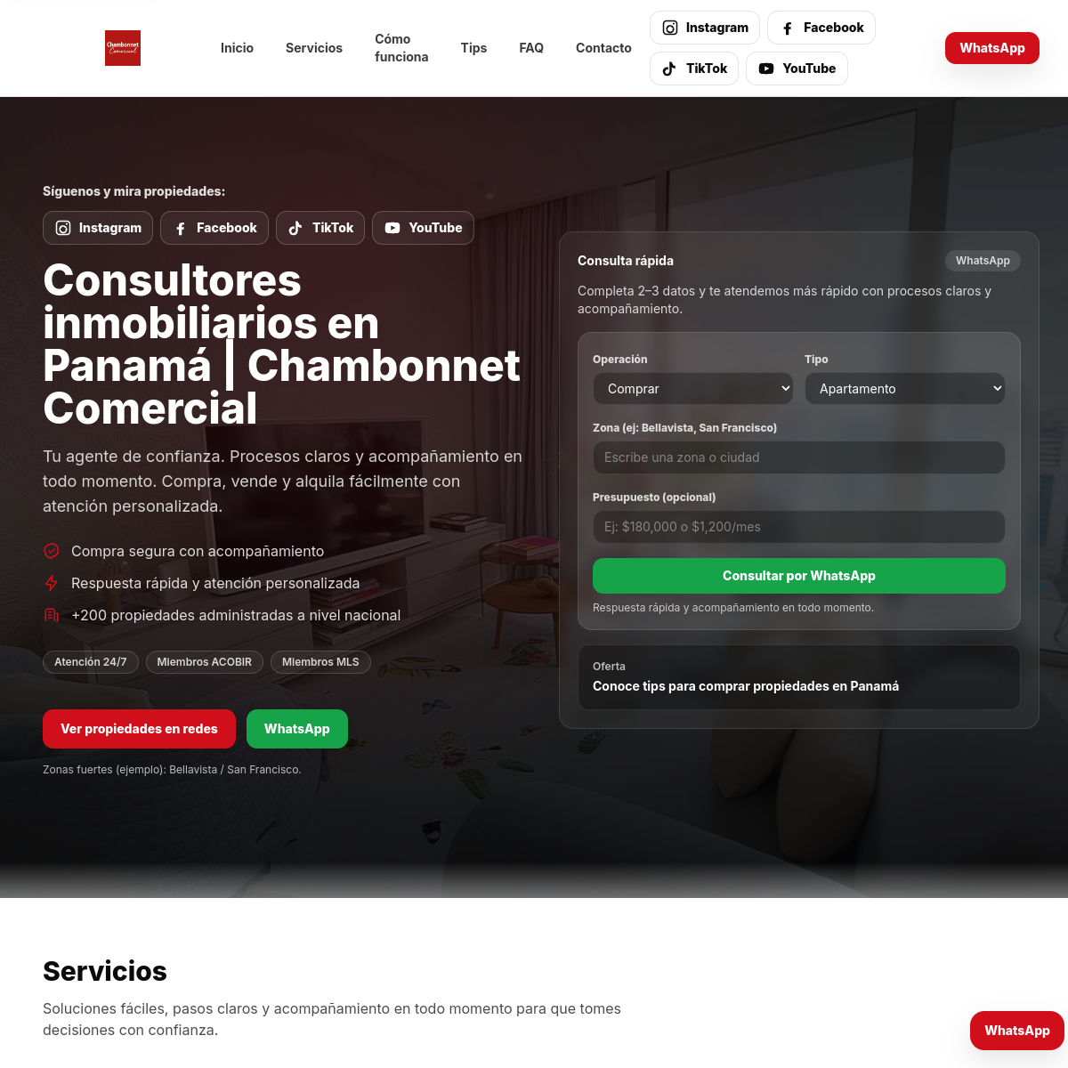 Vista previa del proyecto Chambonnet Comercial Realty