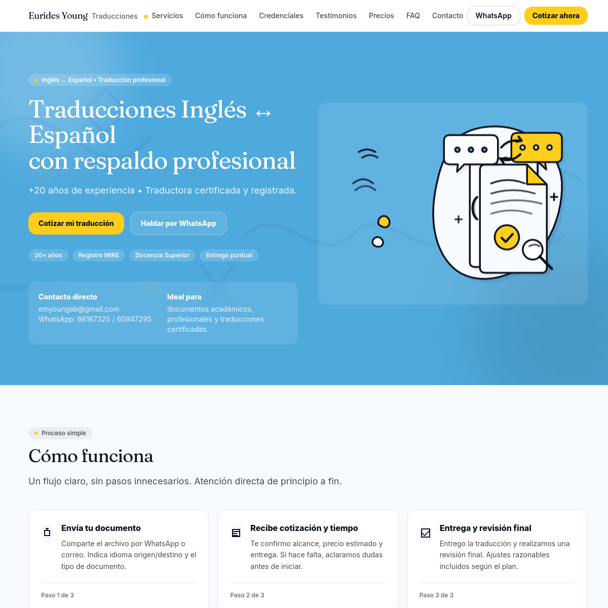 Vista previa del proyecto Eurides Young