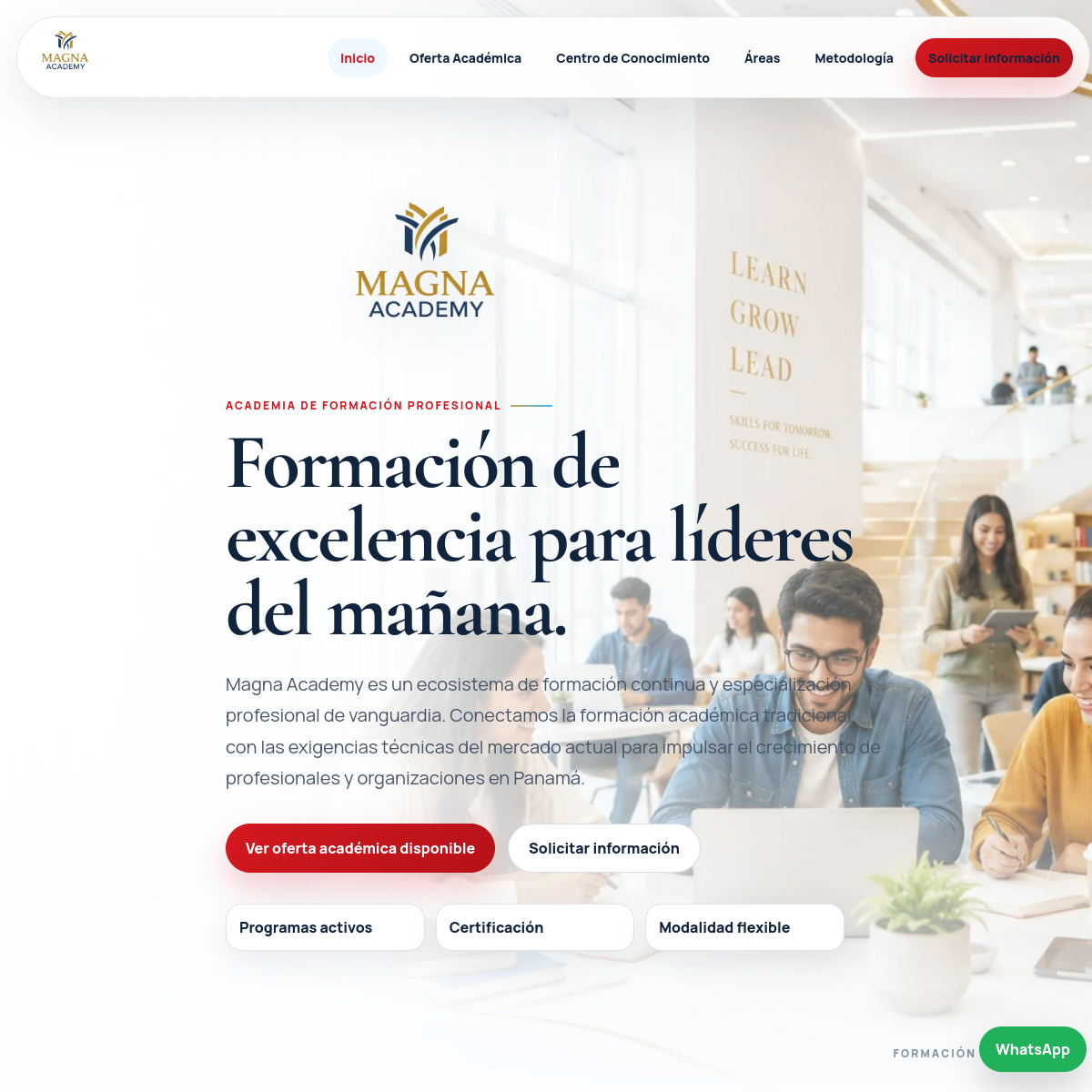Vista previa del proyecto Magna Academy