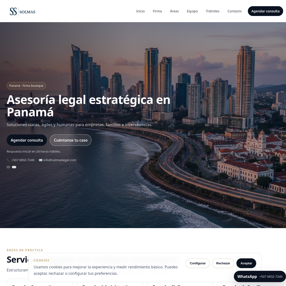 Vista previa del proyecto SOLMAS Legal