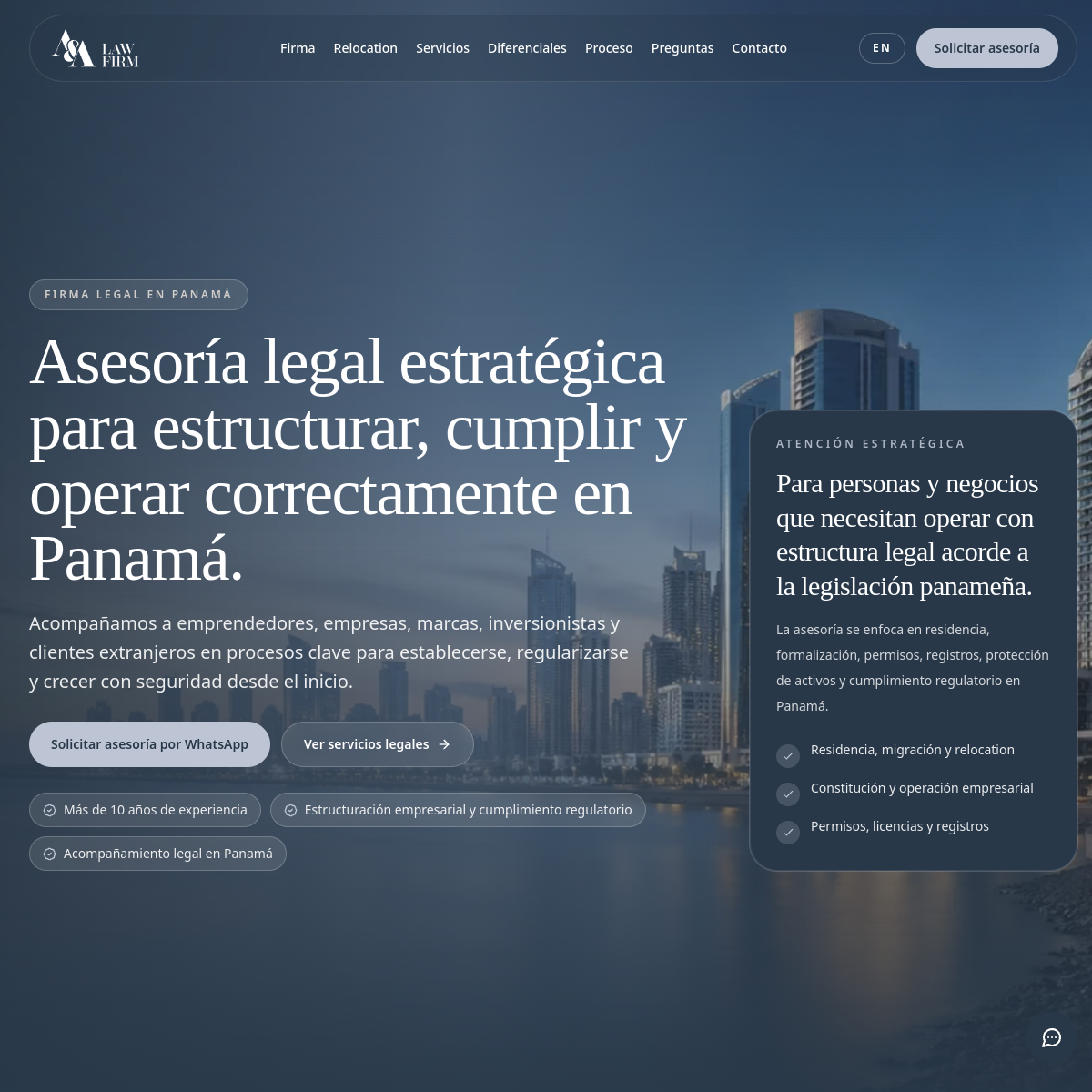 Vista previa del proyecto A&A Law Firm