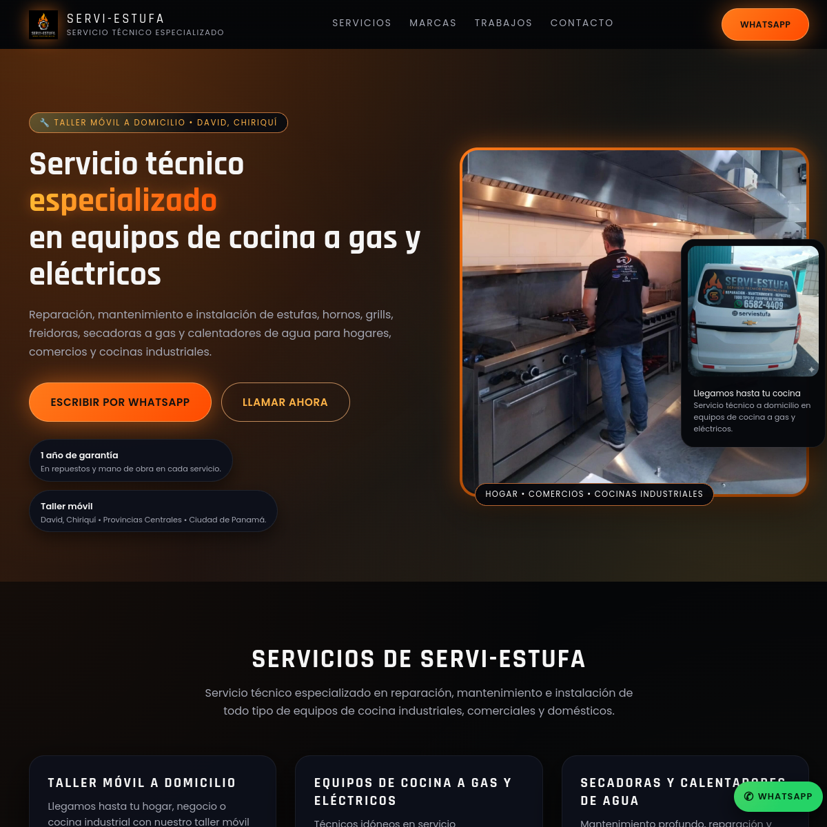 Vista previa del proyecto Servi-Estufa