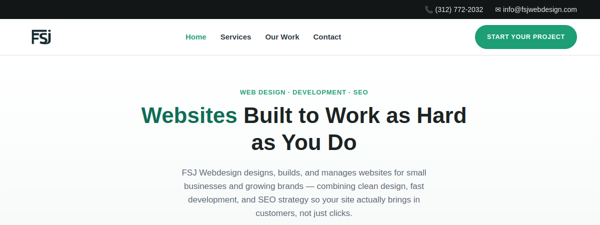 FSJ Web Design website preview