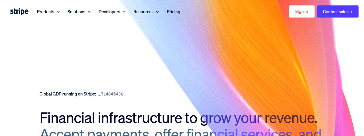 Stripe website preview