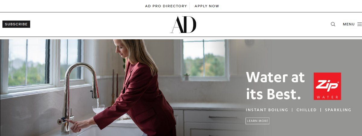 Architecture Digest website preview