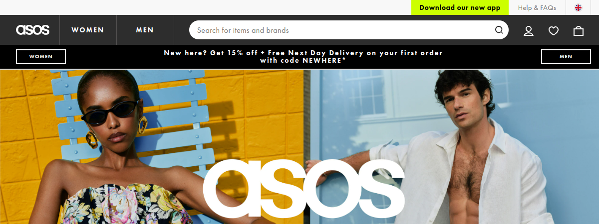 ASOS website preview