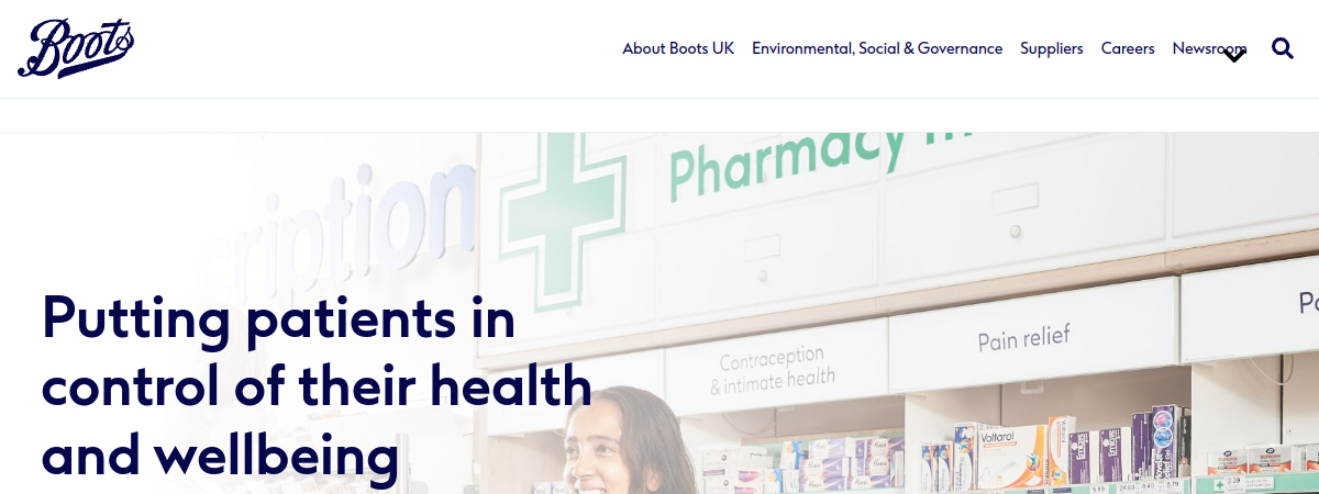Boots website preview