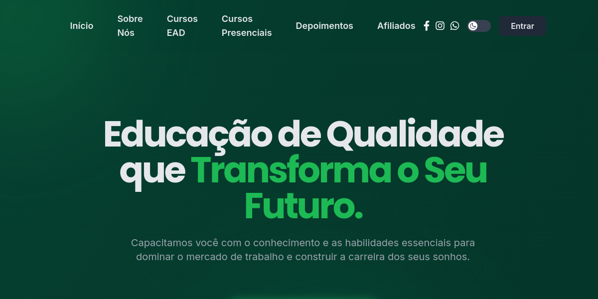 Exemplo de site criado pela EncryptHost - cedbrasil.com