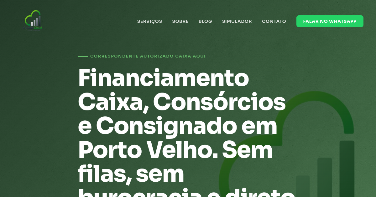 Site institucional, blog e simulador de financiamento: o case da Gestão Cloud Financiamentos