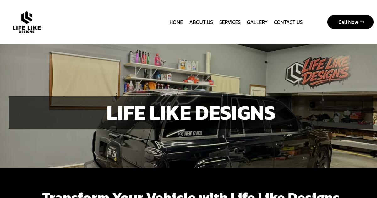 Life Like Designs website screenshot