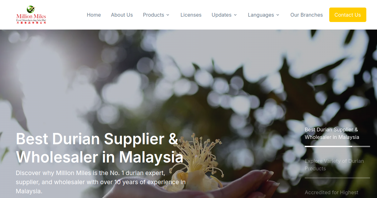 millionmiles.com.my — Food & Beverage website designed and developed by CodeSpace