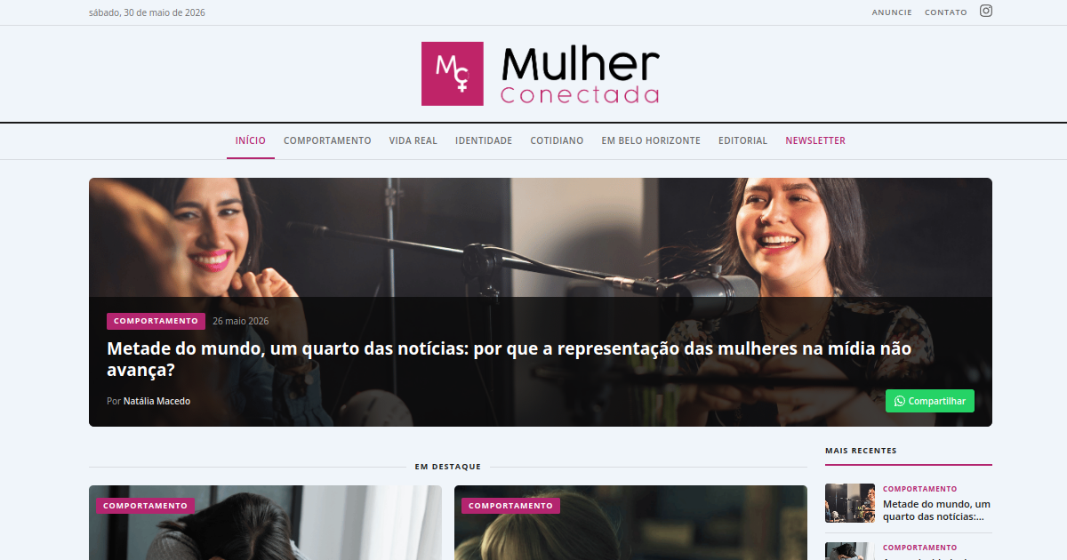 Portal editorial feminino: do briefing ao ar em 3 dias