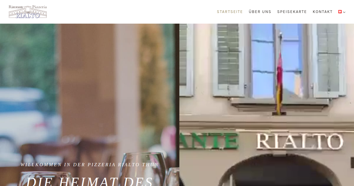 Pizzeria Rialto Thun website
