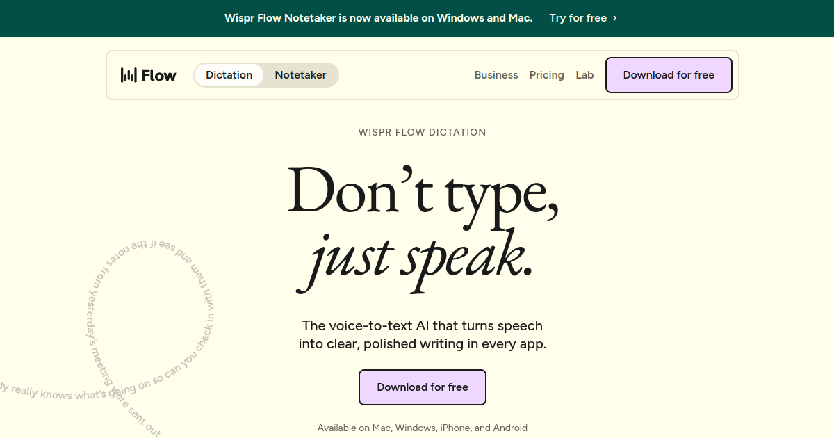 Wispr Flow screenshot