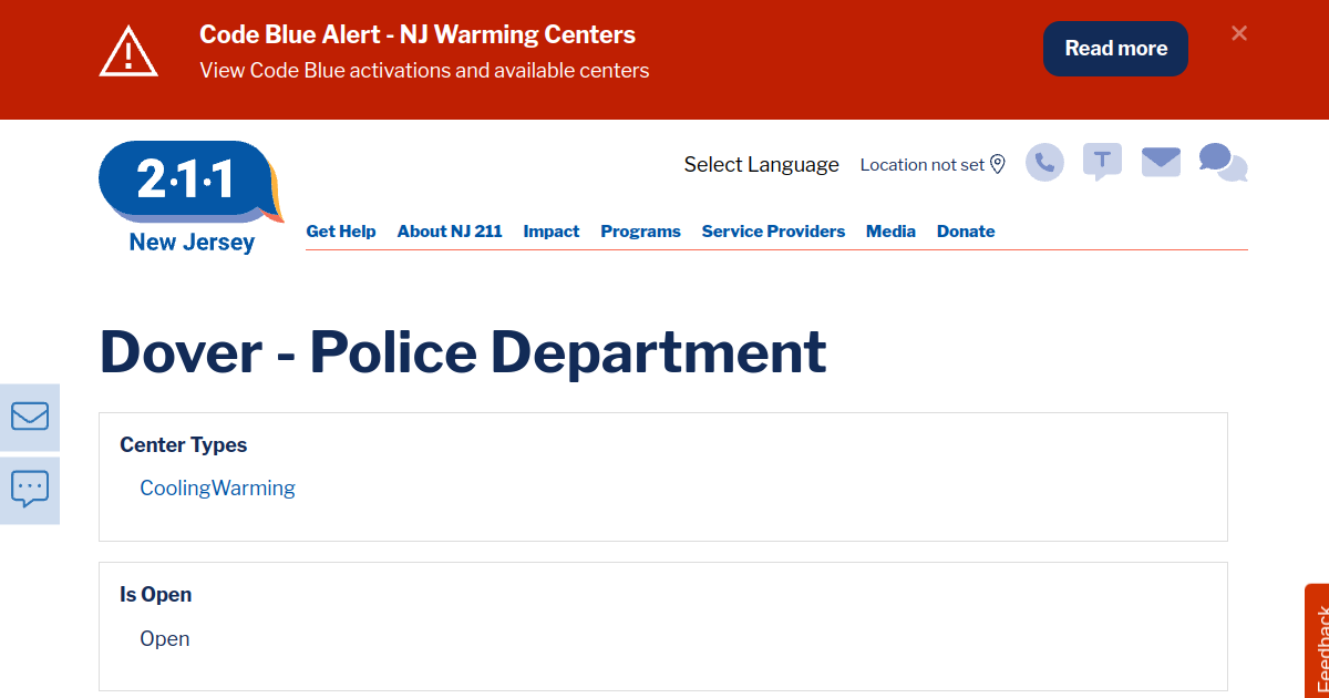 Dover Police Department NJ 211