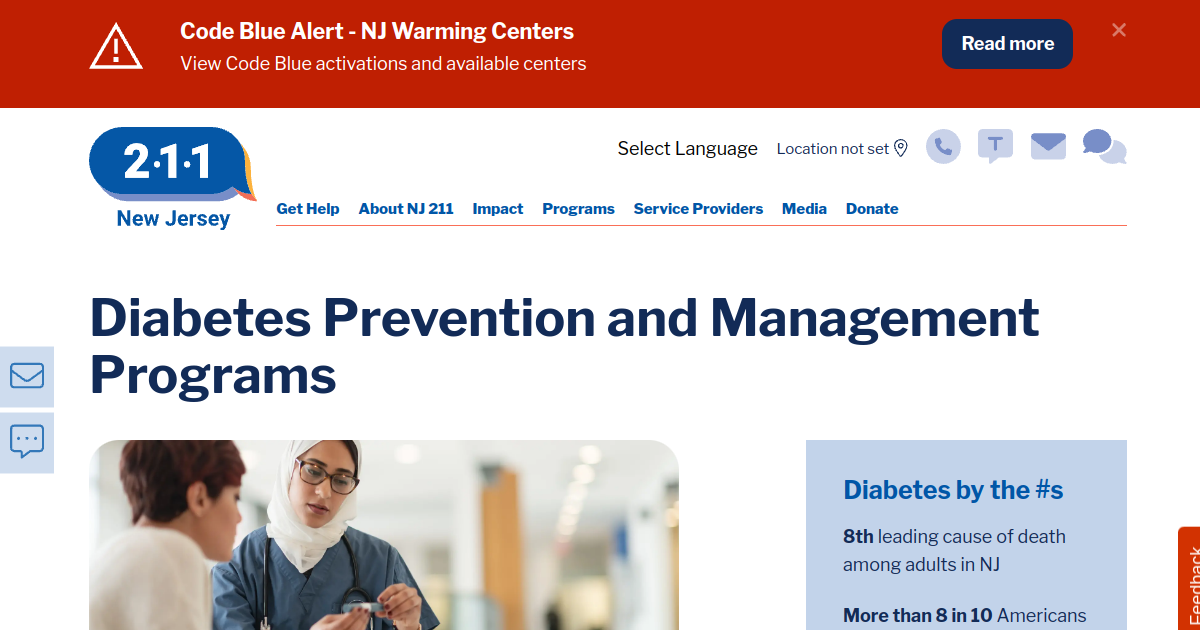 Diabetes Management and Prevention NJ 211