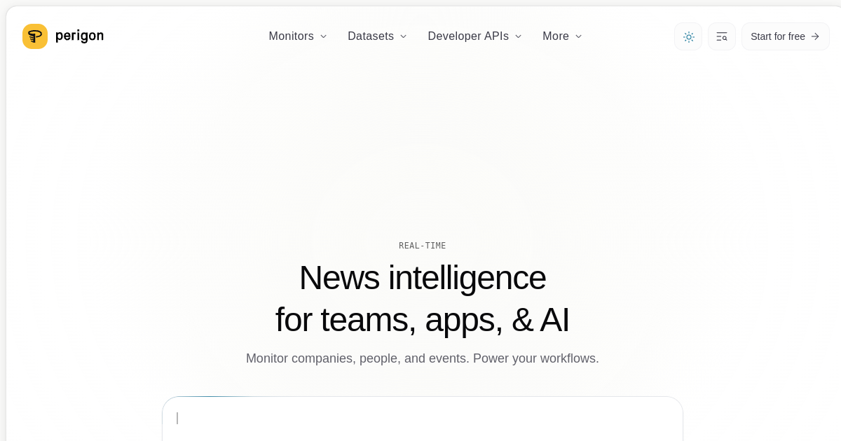 Perigon screenshot
