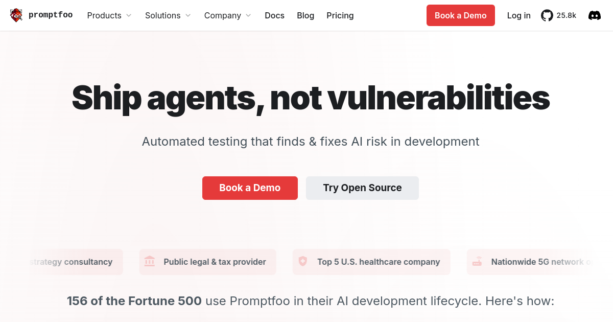Promptfoo screenshot