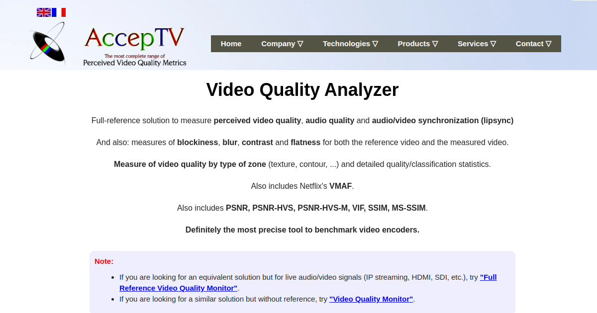 Video Quality Analyzer preview