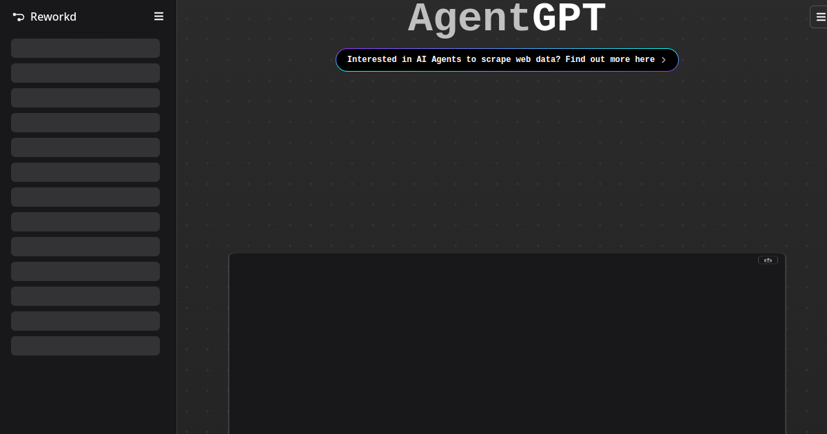 AgentGPT screenshot