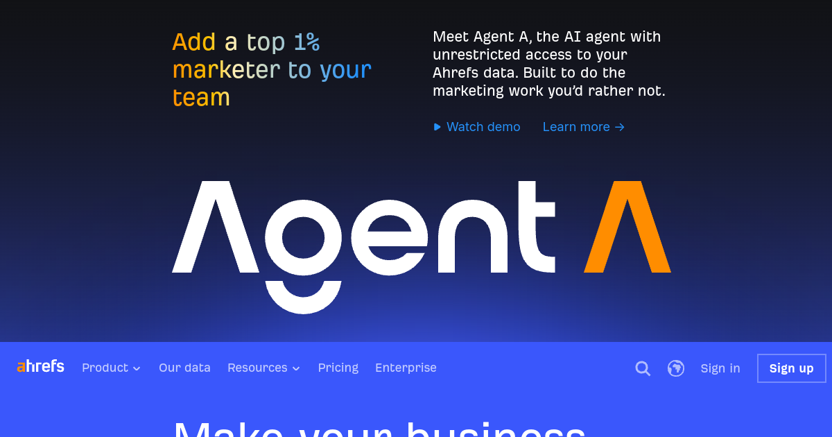 Ahrefs screenshot
