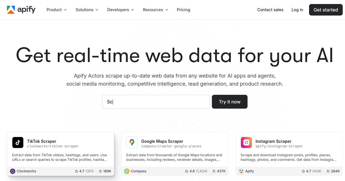Apify screenshot
