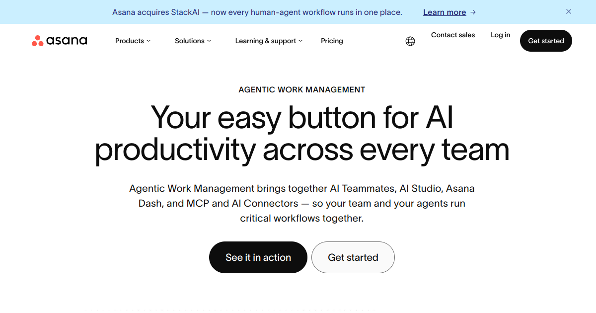 Asana AI screenshot