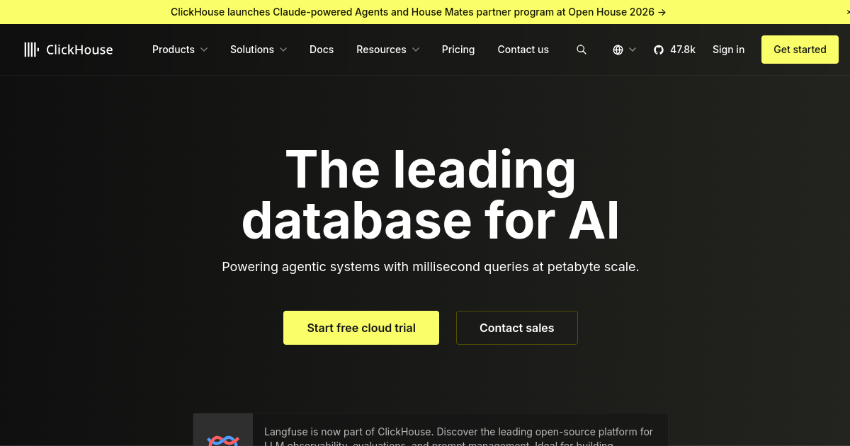 ClickHouse screenshot