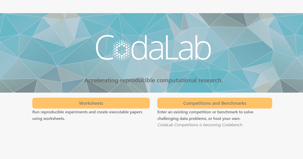 CodaLab screenshot