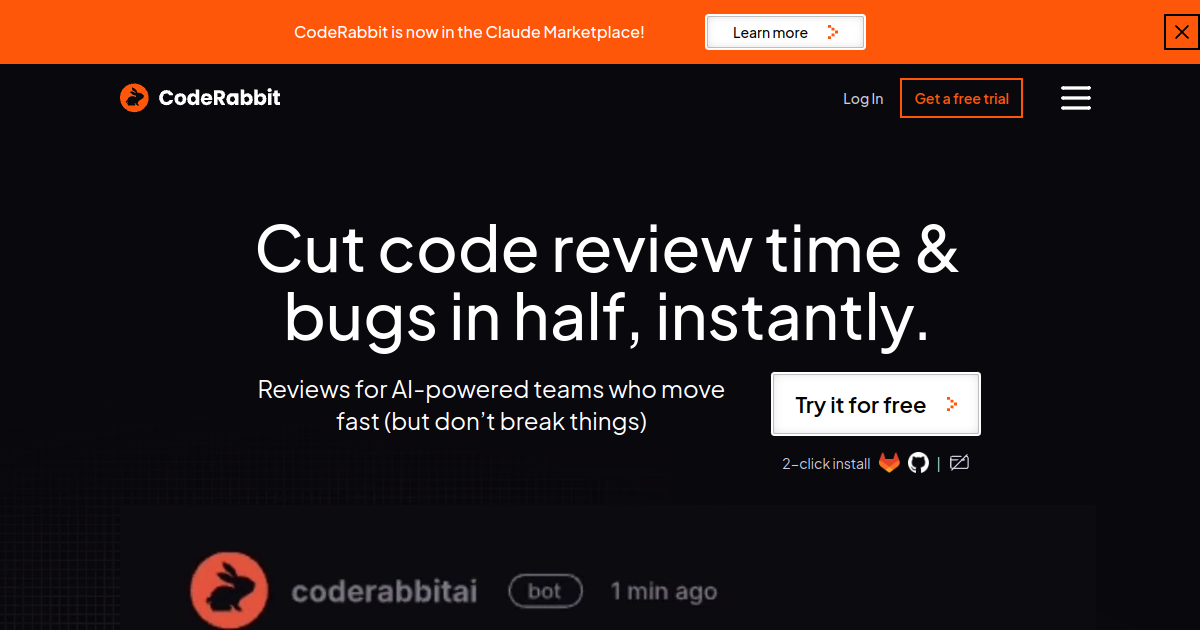CodeRabbit screenshot